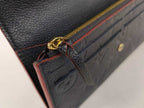 Louis Vuitton Wallet Portefeuille Emily Marine Monogram Empreinte Bifold Gold — view 8
