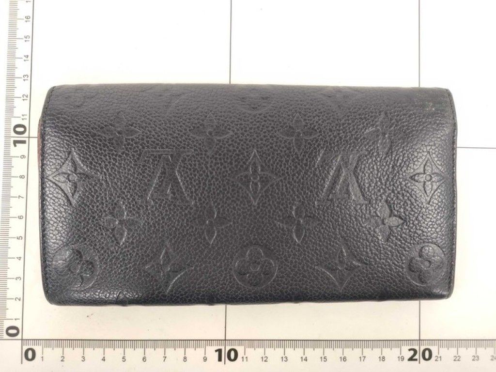 Louis Vuitton Wallet Portefeuille Emily Marine Monogram Empreinte Bifold Gold — view 2