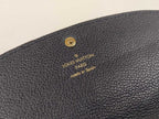 Louis Vuitton Wallet Portefeuille Emily Marine Monogram Empreinte Bifold Gold — view 9