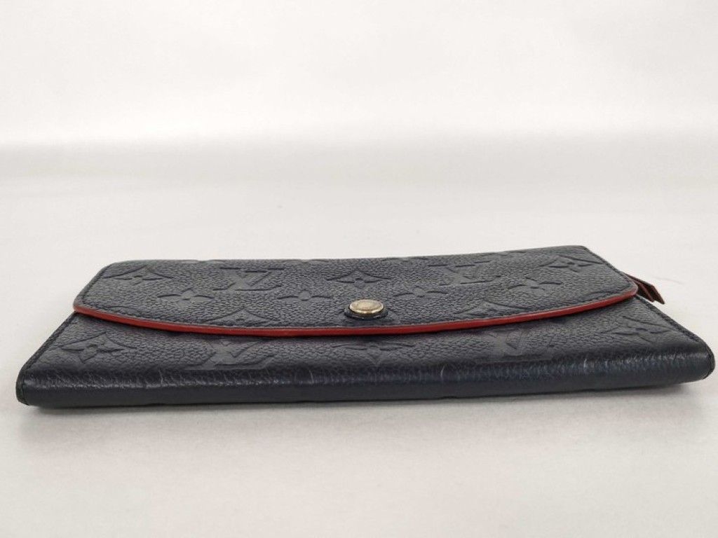Louis Vuitton Wallet Portefeuille Emily Marine Monogram Empreinte Bifold Gold — view 4