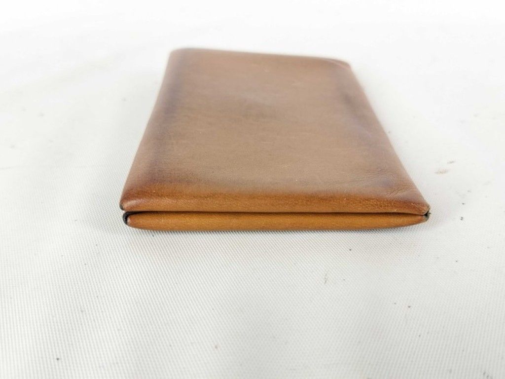 Hermes Card Case Calvi Verso Brown Navy Leather Business Holder Bicolor — view 3