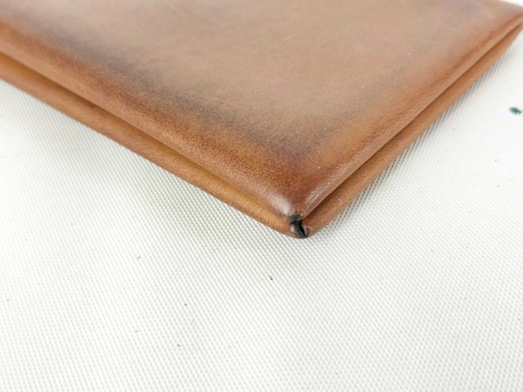 Hermes Card Case Calvi Verso Brown Navy Leather Business Holder Bicolor — view 2