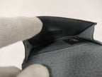 Fendi Trifold Wallet Peekaboo Selleria Micro Gray Leather Turnlock Silver — view 7