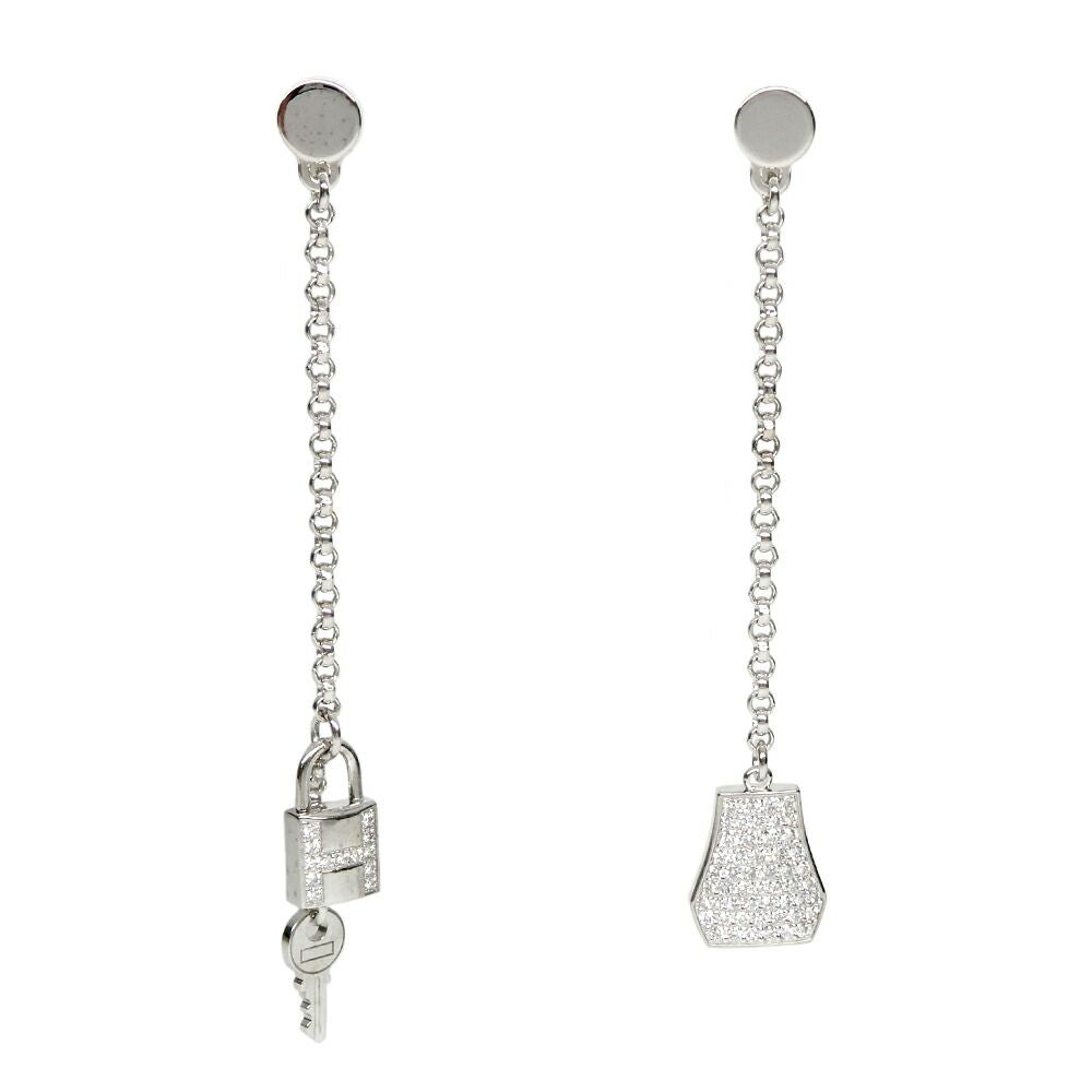 Hermes Earrings Kelly Clochette Height: Diamond White Gold