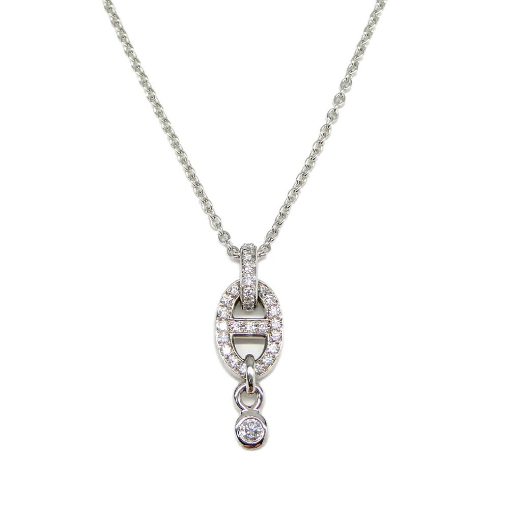 Hermes Necklace Chaine D'ancre PM Pavediamond White Gold