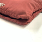 Prada Triangle Logo Nylon Shoulder Bag Brown — view 6