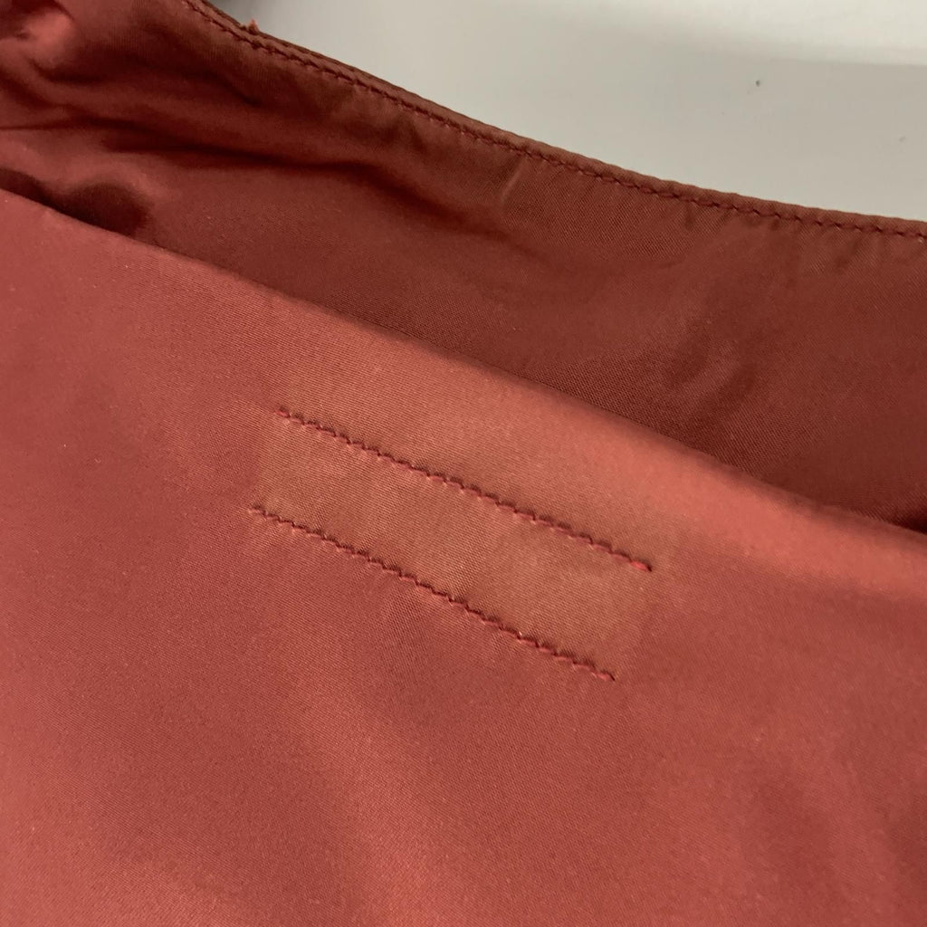 Prada Triangle Logo Nylon Shoulder Bag Brown — view 5