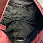 Prada Triangle Logo Nylon Shoulder Bag Brown — view 9