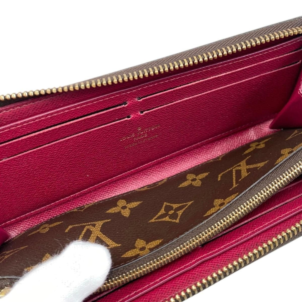 Louis Vuitton Wallet Portefeuille Clemence Monogram Fuchsia Pink — view 9