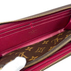 Louis Vuitton Wallet Portefeuille Clemence Monogram Fuchsia Pink — view 9