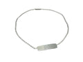 Gucci Bracelet Logo Plate Ball Chain Silver Double