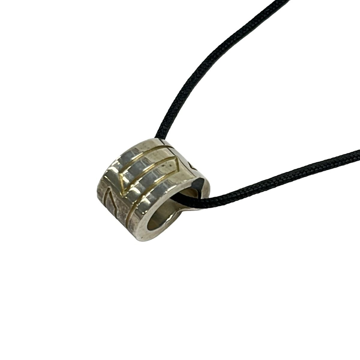 Hermes Necklace Moubouche Glenan Silver Black — view 3