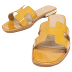Hermes Oran Patent Sandals