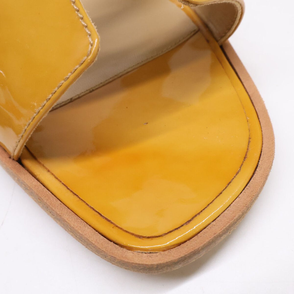 Hermes Oran Patent Sandals — view 9