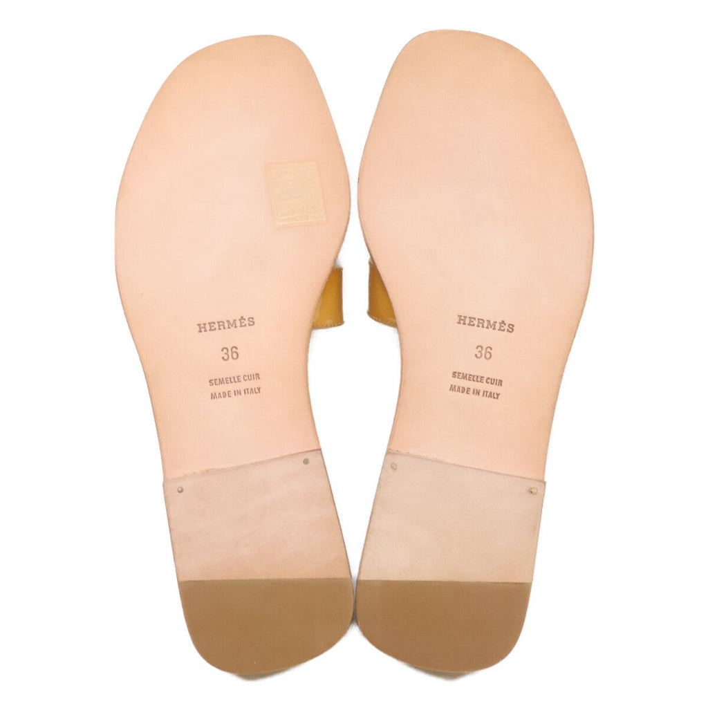 Hermes Oran Patent Sandals — view 6