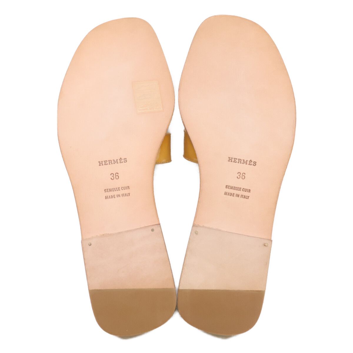 Hermes Oran Patent Sandals — view 6