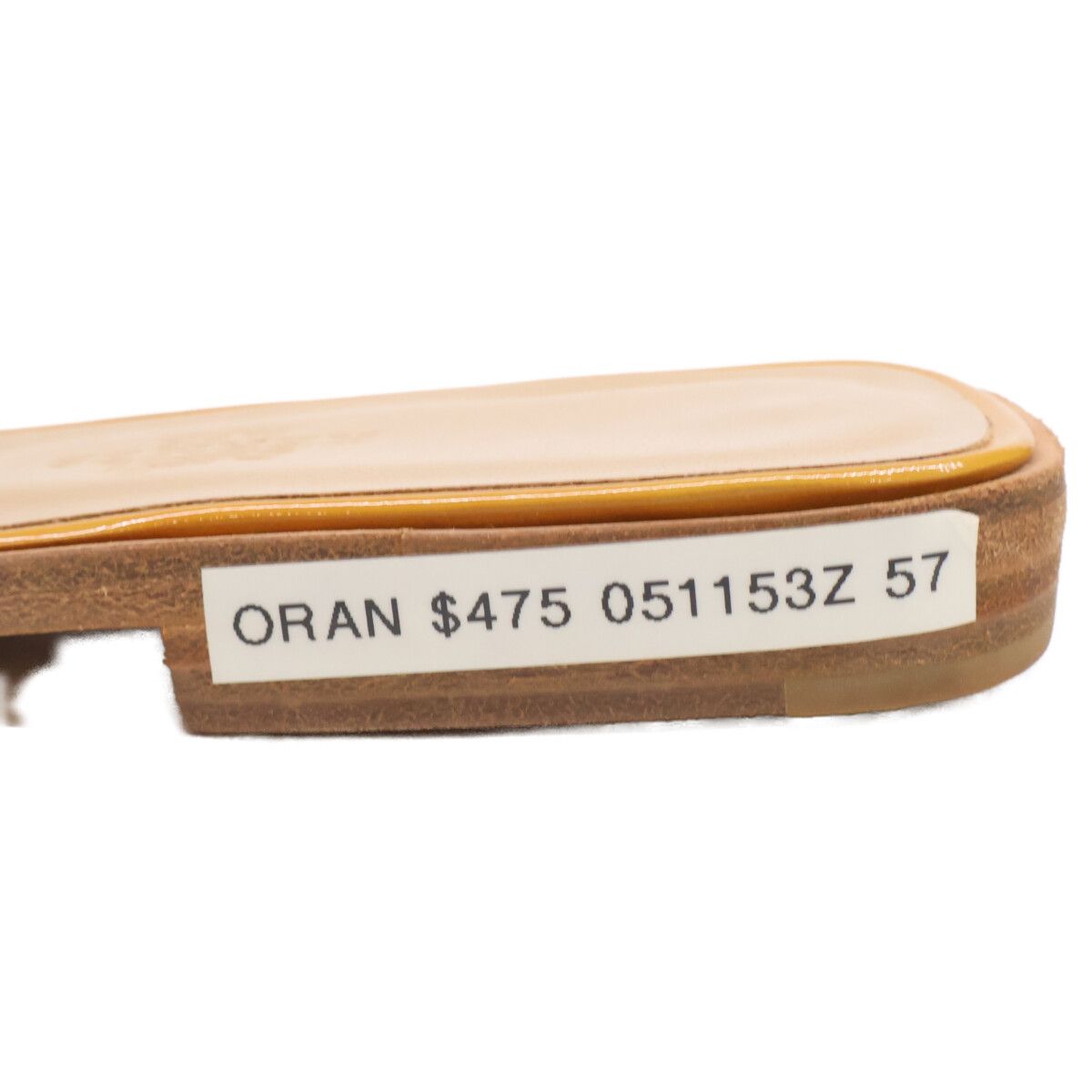 Hermes Oran Patent Sandals — view 7
