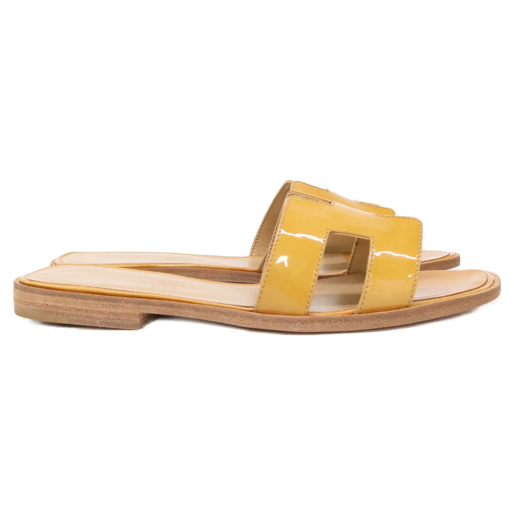 Hermes Oran Patent Sandals — view 4