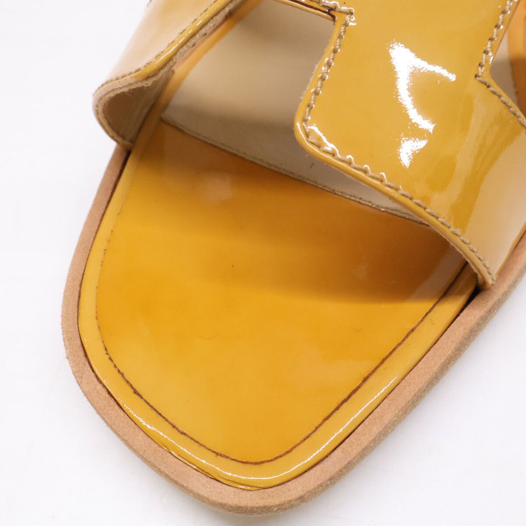 Hermes Oran Patent Sandals — view 8