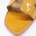 Hermes Oran Patent Sandals — view 8