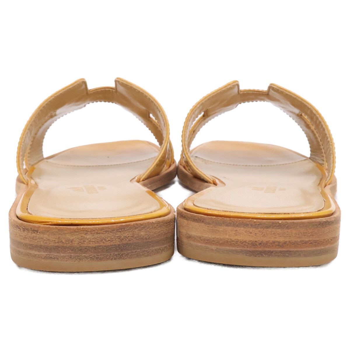 Hermes Oran Patent Sandals — view 3