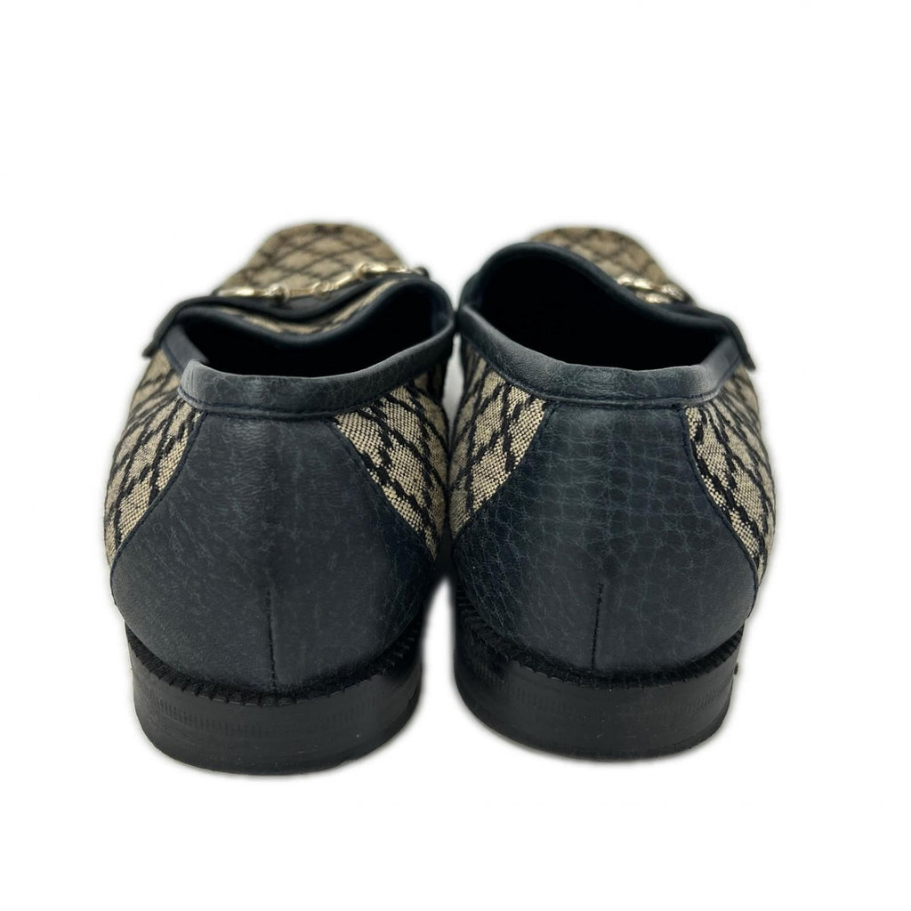 Gucci GG Canvas Leather Horsebit Loafers — view 3
