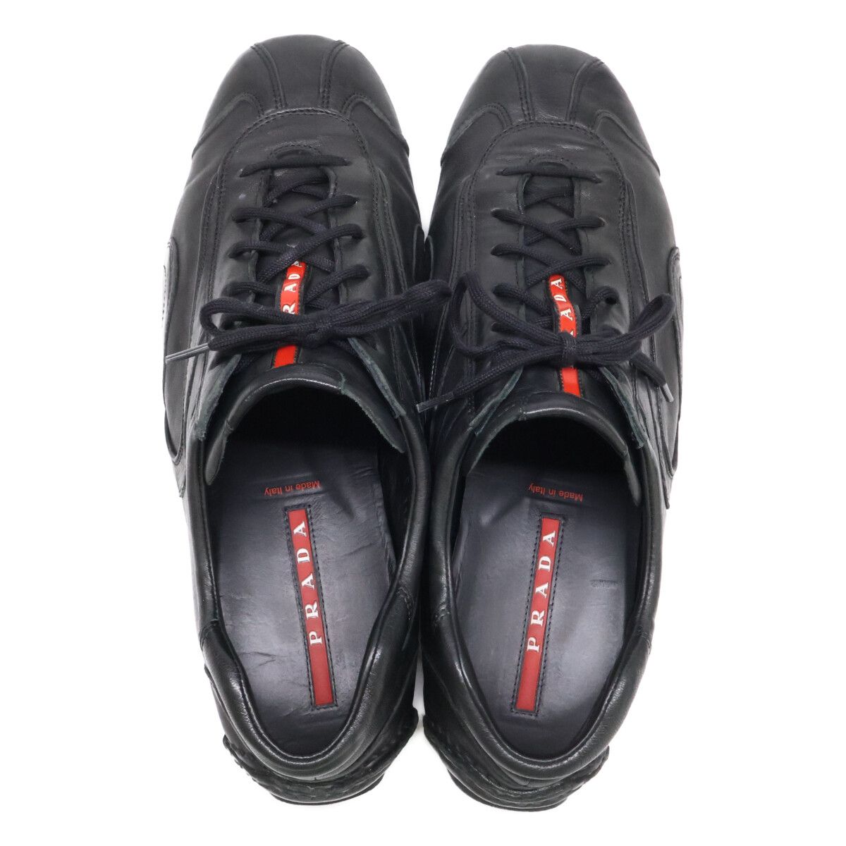 Prada Sports Montecarlo Leather Low Cut Sneakers 10 — view 5