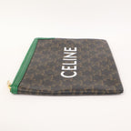 Celine Triomphe Logo Print Clutch — view 4