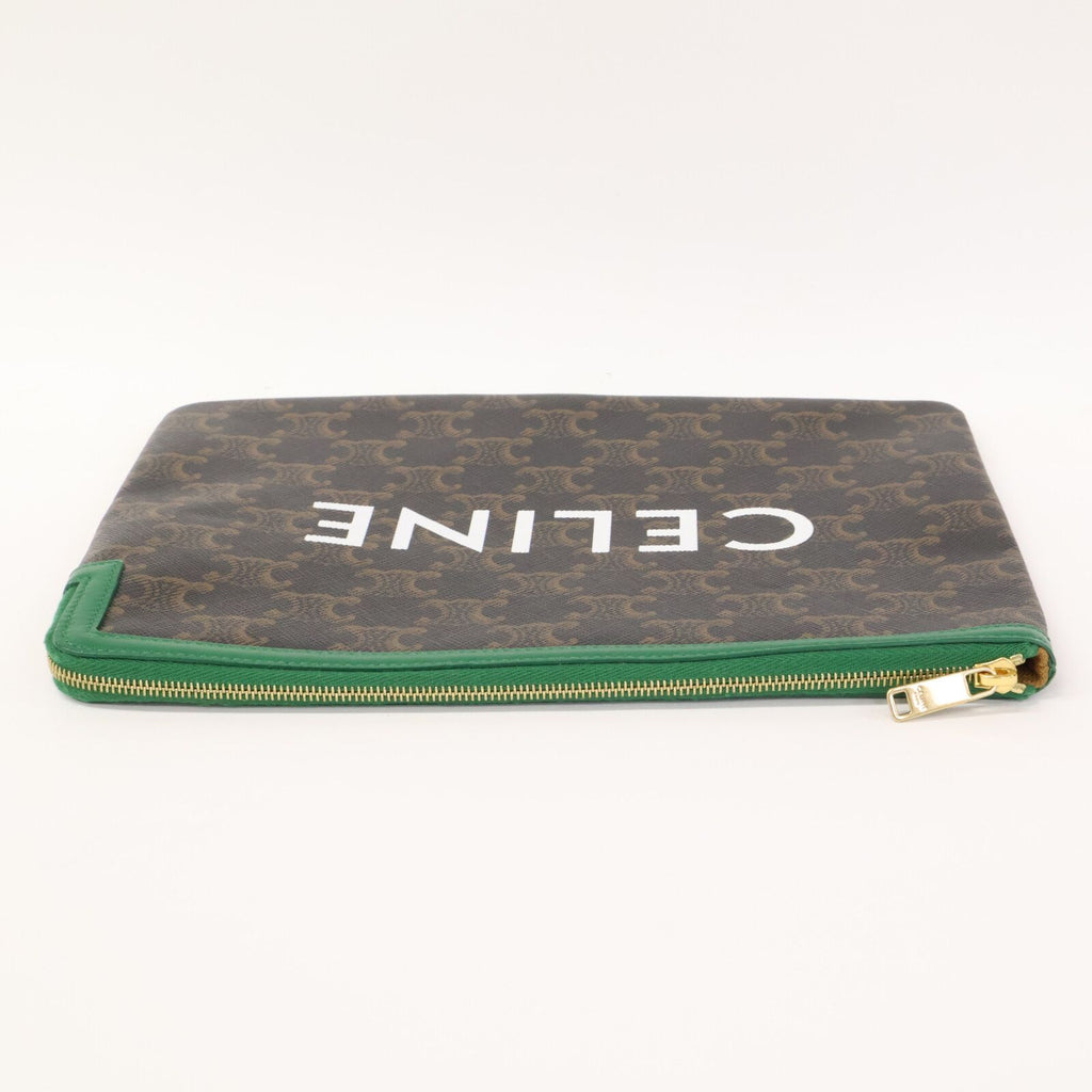Celine Triomphe Logo Print Clutch — view 3