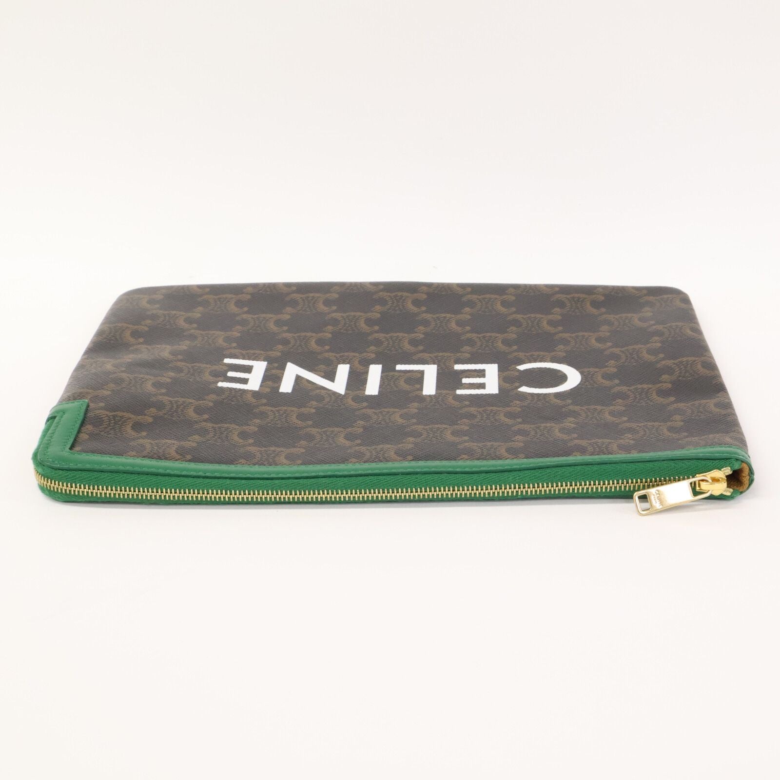 Celine Triomphe Logo Print Clutch — view 3