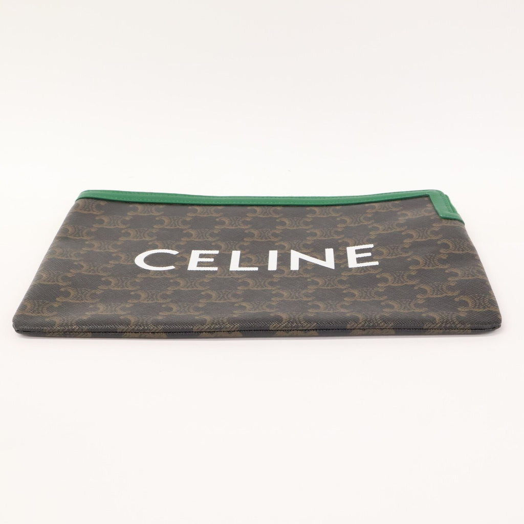 Celine Triomphe Logo Print Clutch — view 5