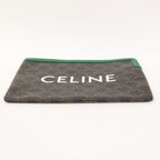 Celine Triomphe Logo Print Clutch — view 5