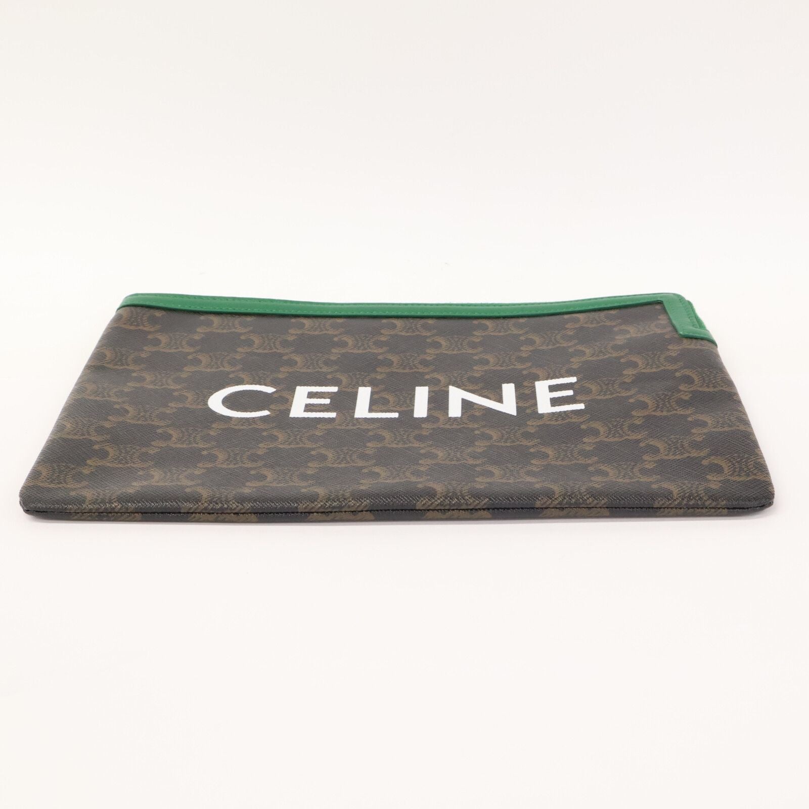 Celine Triomphe Logo Print Clutch — view 5