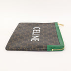 Celine Triomphe Logo Print Clutch — view 6