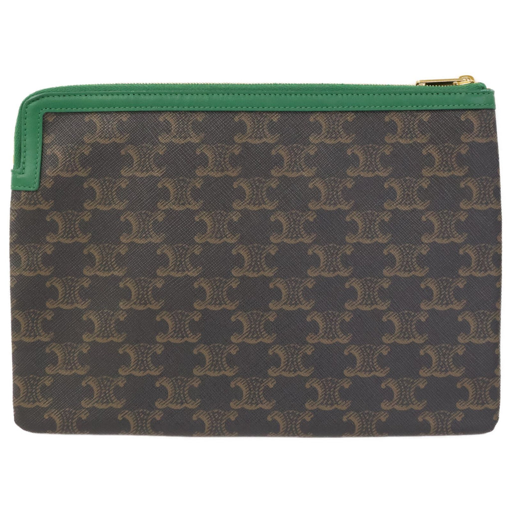 Celine Triomphe Logo Print Clutch — view 2
