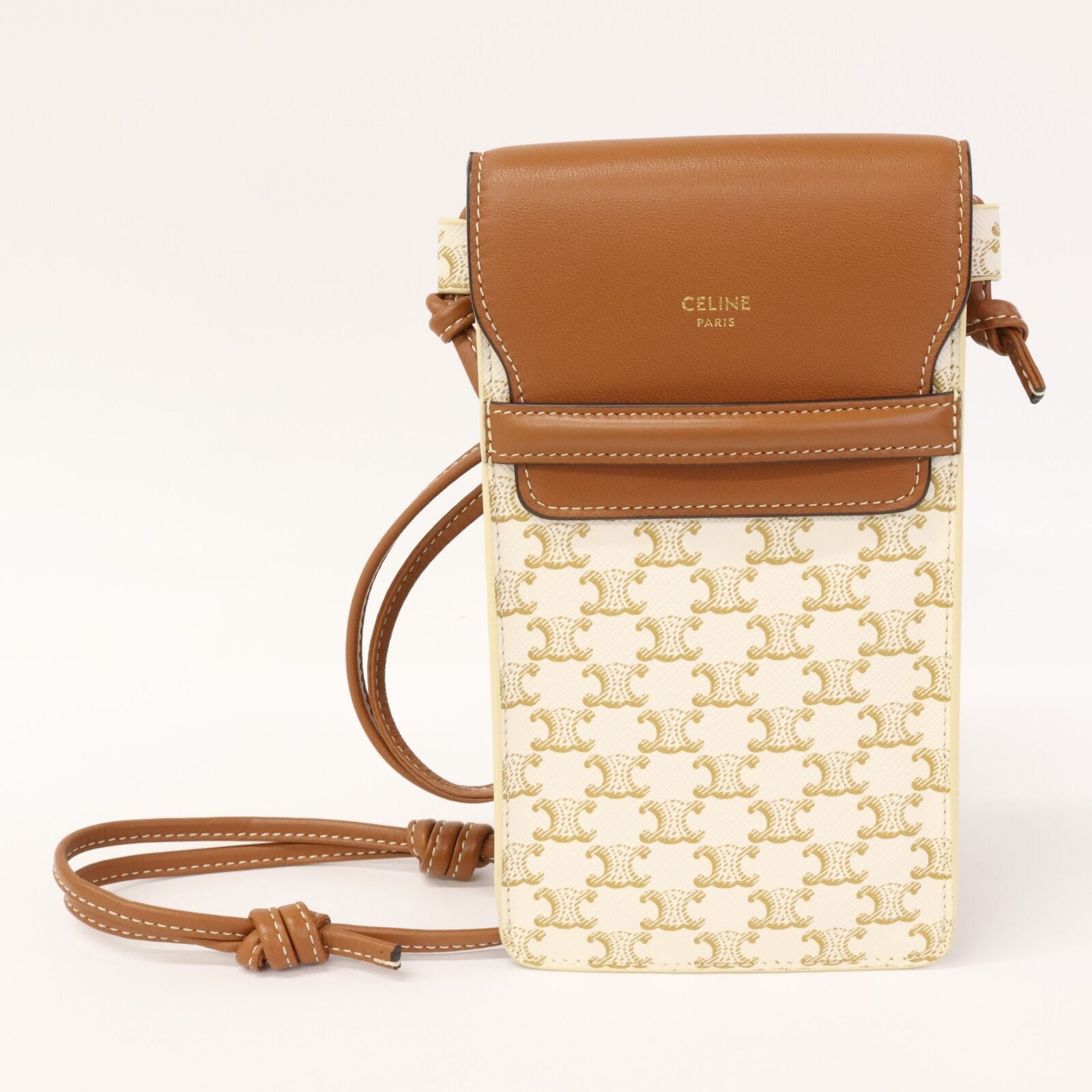 Celine Triomphe Pouch Brown