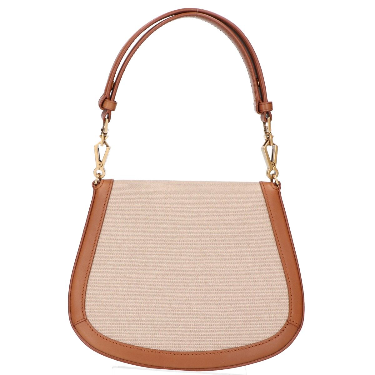 Saint Laurent Paris Sanro Lampari Beige Brown Canvas Metal Cassandralogo — view 3