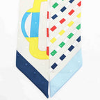 Hermes white: Twilly Scarf Buckle Bouclerie Moderne Gray Multicolor Silk — view 3