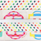 Hermes white: Twilly Scarf Buckle Bouclerie Moderne Gray Multicolor Silk — view 5