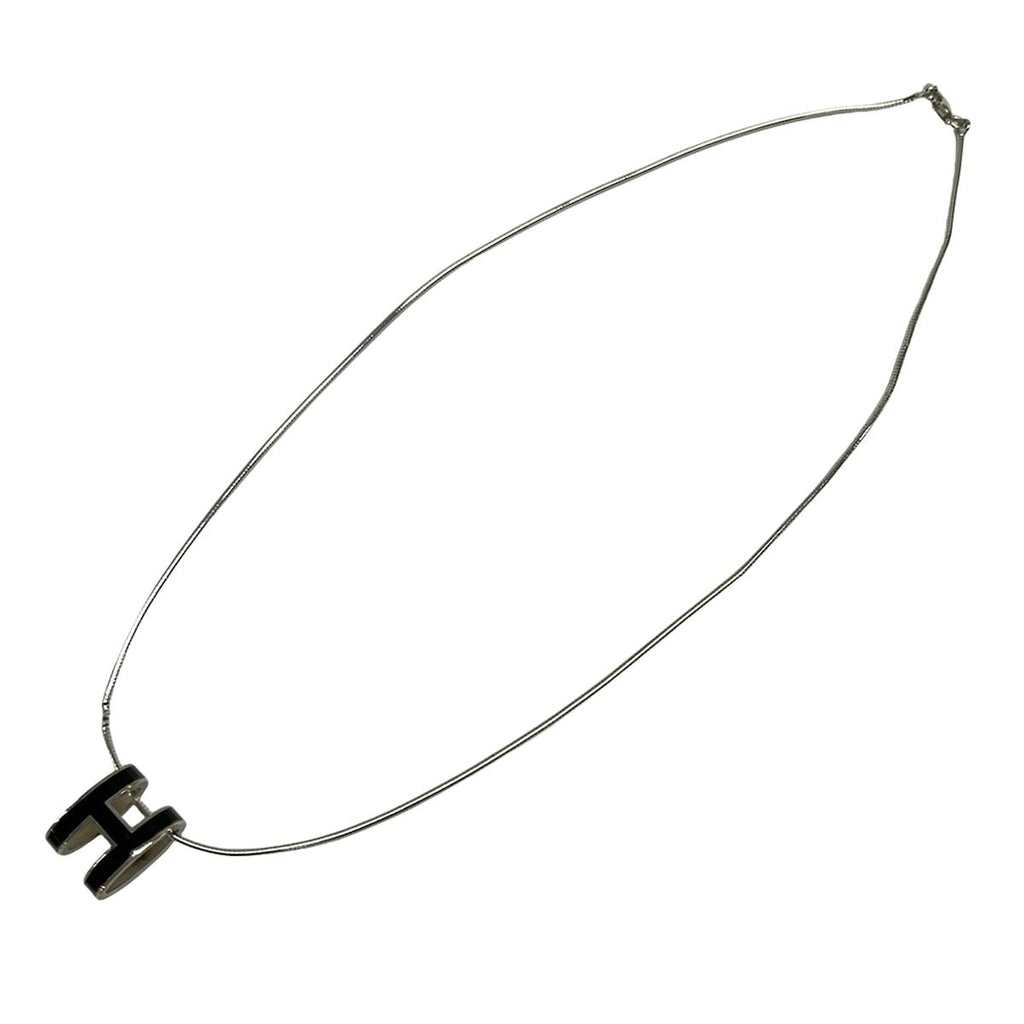 Hermes Necklace Pop Silver Black — view 2