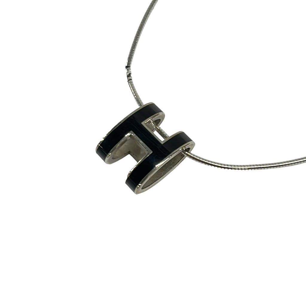 Hermes Necklace Pop Silver Black