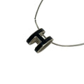 Hermes Necklace Pop Silver Black