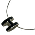 Hermes Necklace Pop Silver Black — view 4