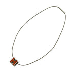 Hermes Necklace Cage de Ash Silver Orange — view 2