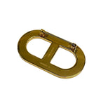Hermes Brooch Chaine D'ancre Leather Gold Dark Brown — view 2