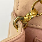 Chanel CC Logo Chain Shoulder Bag Quilted Leather Beige — view 8