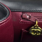 Chanel Big Quilted Single Flap Chain Shoulder Bag CC Logo Leather Black — view 7