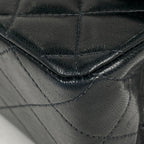Chanel Quilted Double Flap Chain Shoulder Bag CC Logo Leather — view 3