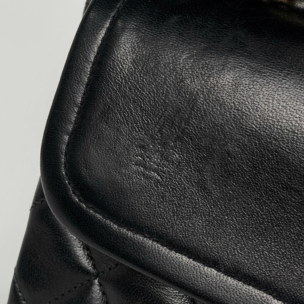 Chanel Quilted Double Flap Chain Shoulder Bag CC Logo Leather — view 6