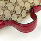 Gucci GG Marmont 2-Way Chain Shoulder Bag Double Canvas Red Beige — view 6